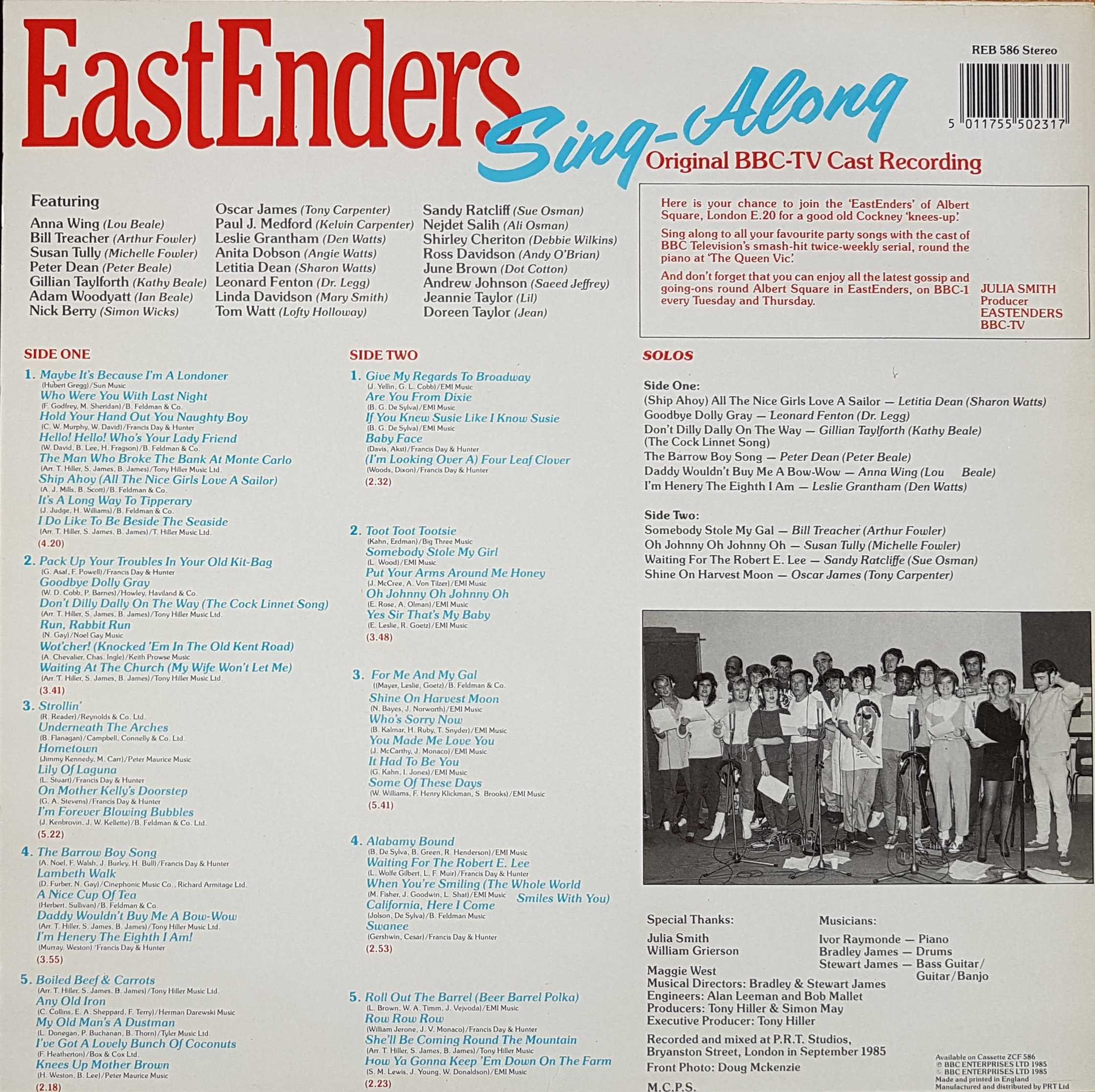 Picture of REB 586 EastEnders singalong by artist Various from the BBC records and Tapes library